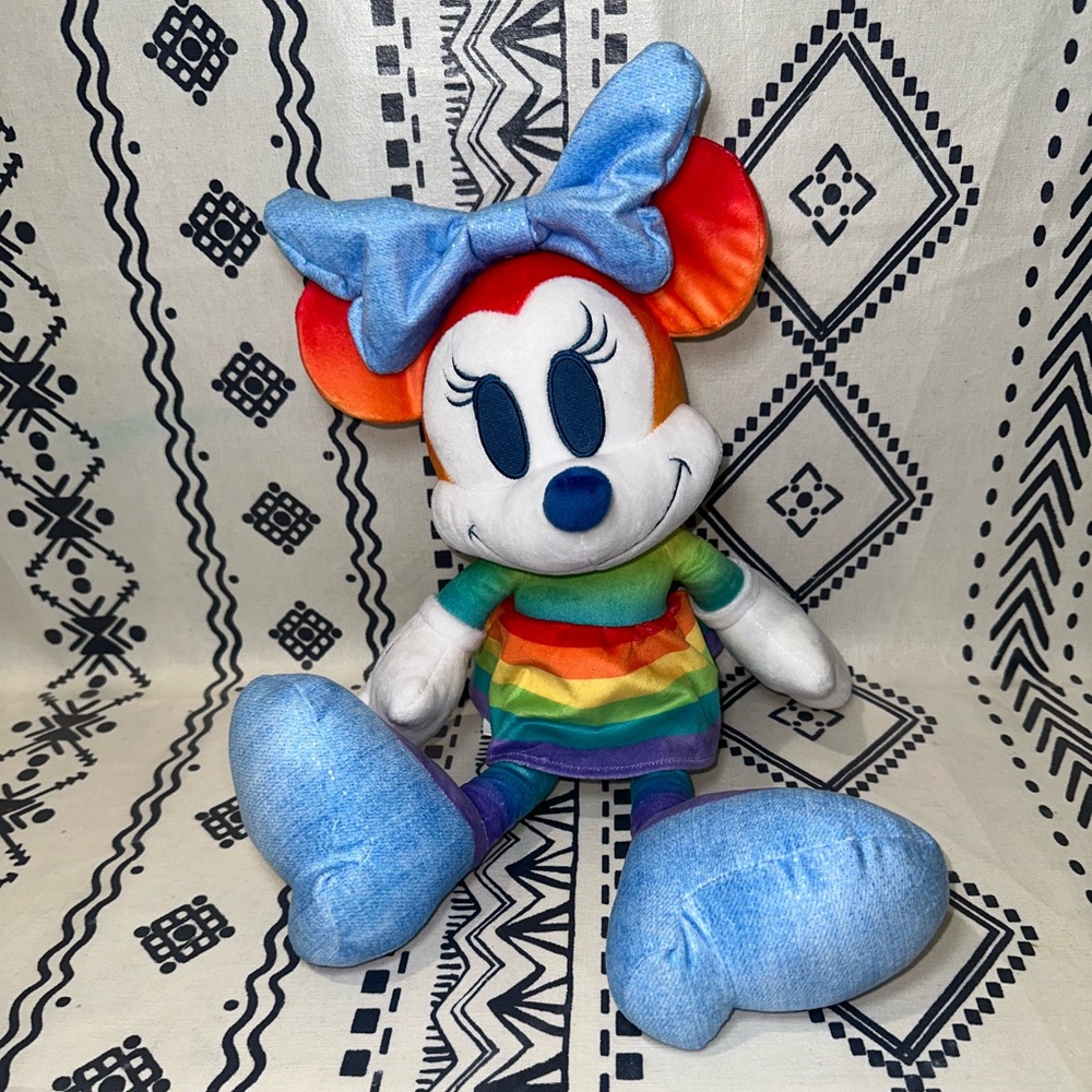 Adorable Disney Minnie Mouse Rainbow Pride plush‎